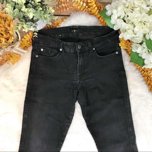 7 For All Mankind - The Skinny Bootcut Jeans Black - Picture 3 of 8